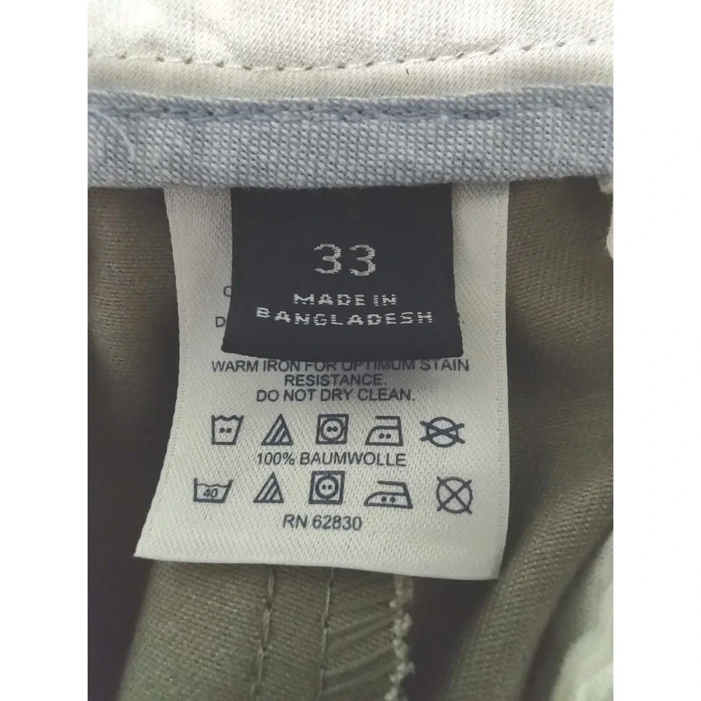 Lands' End Pants Men's Size 33‎ Khaki Pants Tailored Fit Dark Beige 4 Pockets